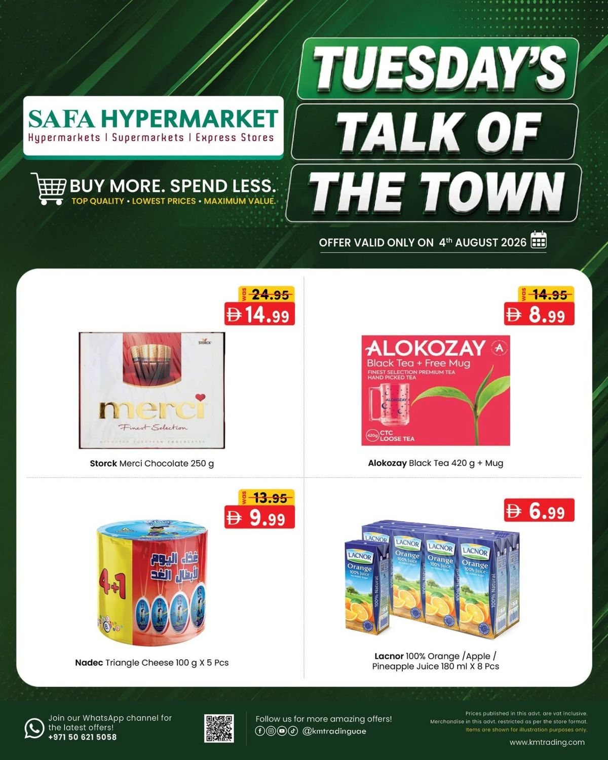 Tuesday's Talk Of The Town from K.M. TRADING until 4th August