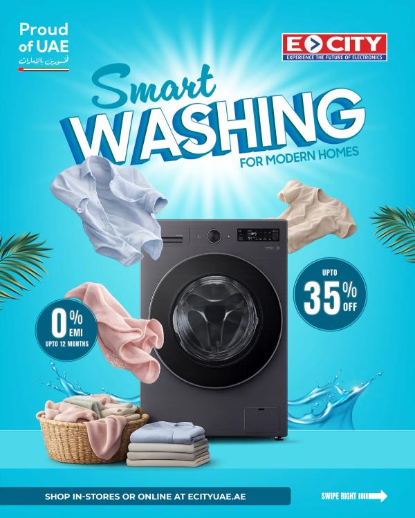 Smart Washing For Modern Homes from ECity until 31st May