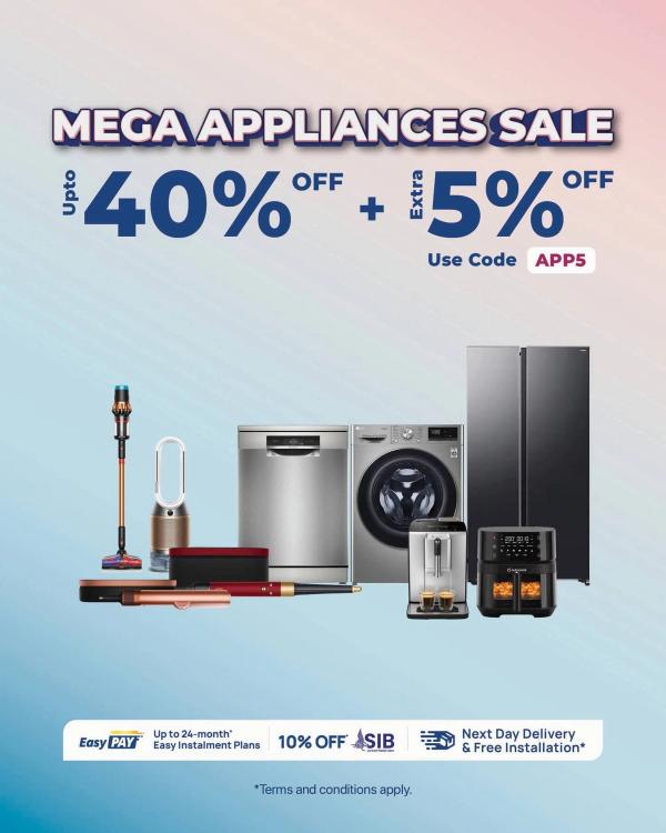 Mega Appliances Sale from Jumbo until 31st July