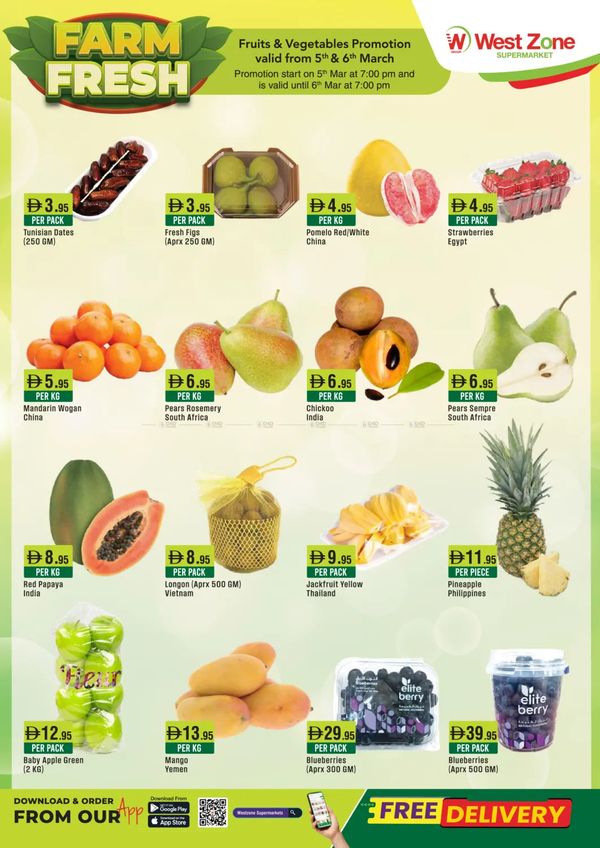 Farm Fresh Deals from West Zone until 6th March