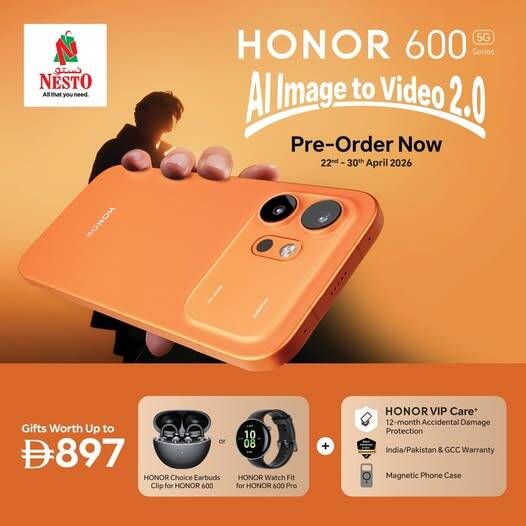 HONOR 600 5G Sale from Nesto until 30th April