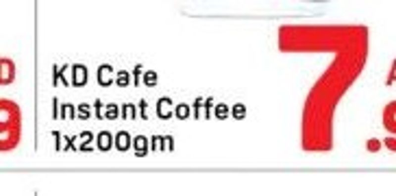 KD Cafe Instant Coffee 1x200gm