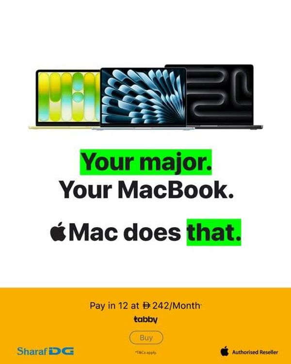 Sale On MacBook from Sharaf DG until 11th June