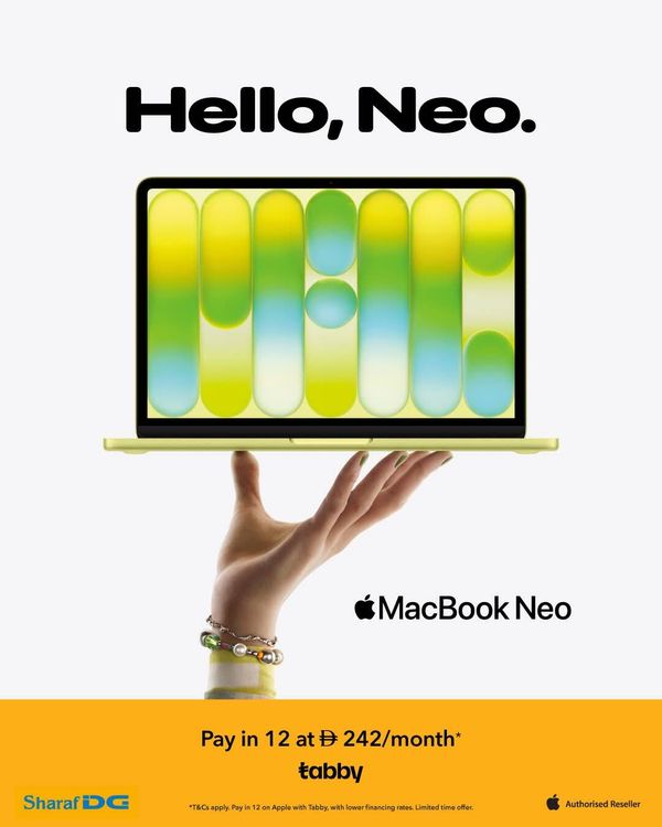 MacBook Neo Deals from Sharaf DG until 11th March