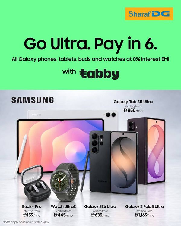 Samsung Galaxy from Sharaf DG until 14th October
