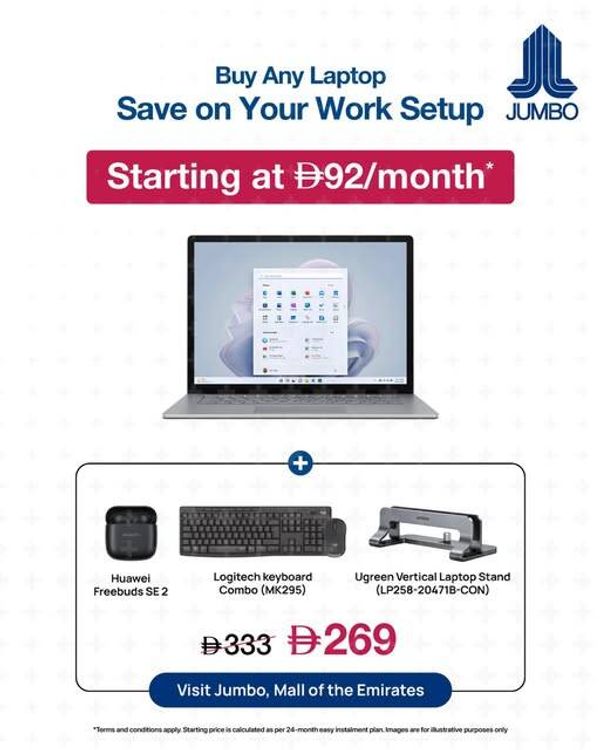 Buy Any Laptop And Save On Your Work Setup from Jumbo until 21st April