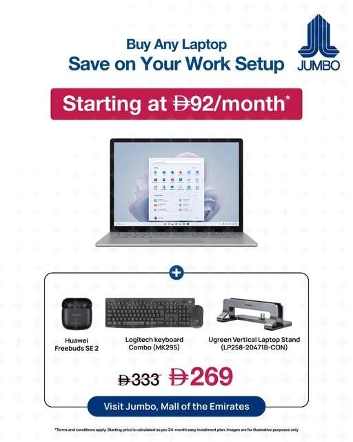 Buy Any Laptop And Save On Your Work Setup from Jumbo until 21st April