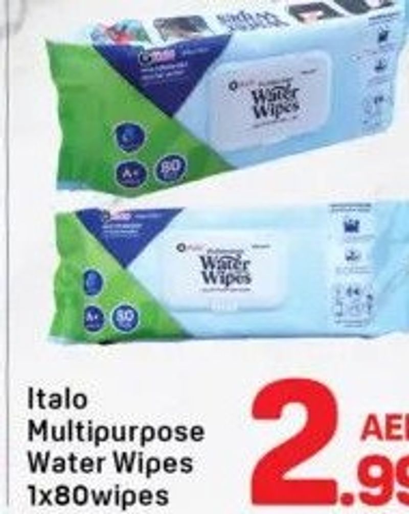 Italo Multipurpose Water Wipes 1x80wipes