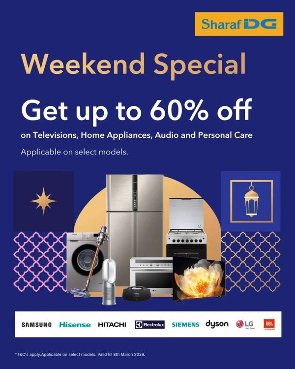 Weekend Special from Sharaf DG until 8th March
