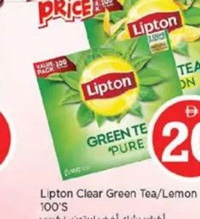 Lipton Clear Green Tea/Lemon Tea Bag 100'S