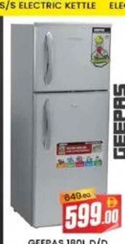 Geepas 180L D/D Refrigerator GRF1856