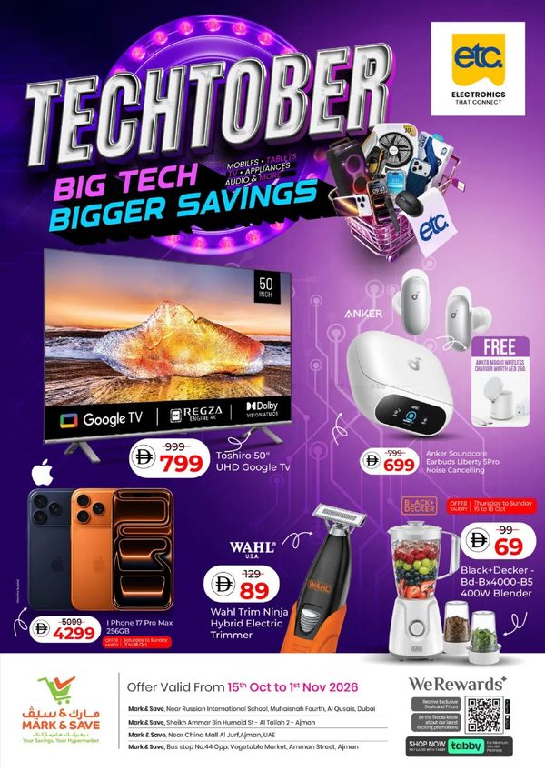 Big Tech Tober from Mark & Save until 1st November