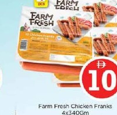 Farm Fresh Chicken Franks 4x340Gm
