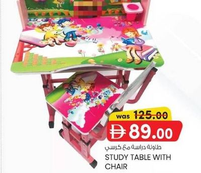 Study Table with Chair (Pink Fairy Design)