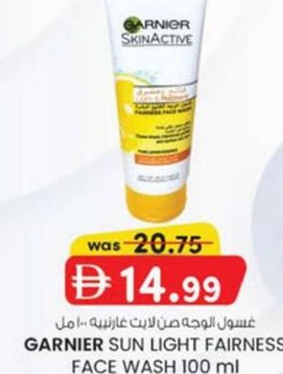 GARNIER SUN LIGHT FAIRNESS FACE WASH 100 ml