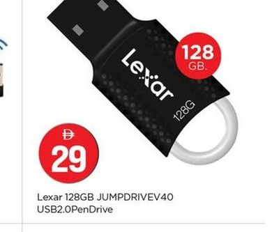 Lexar 128GB JUMPDRIVEV40 USB2.0PenDrive