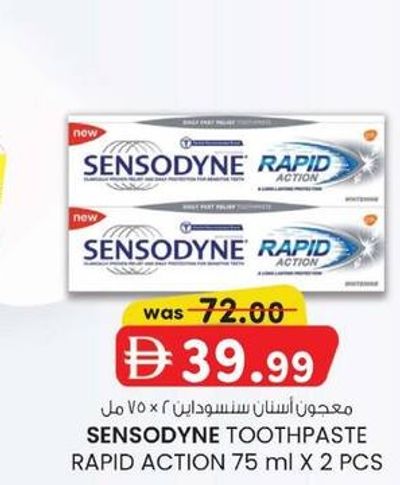 SENSODYNE TOOTHPASTE RAPID ACTION 75 ml X 2 PCS