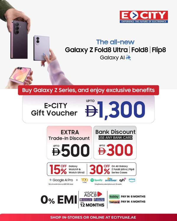Sale On Samsung Galaxy Z Fold8 Ultra from ECity until 30th September