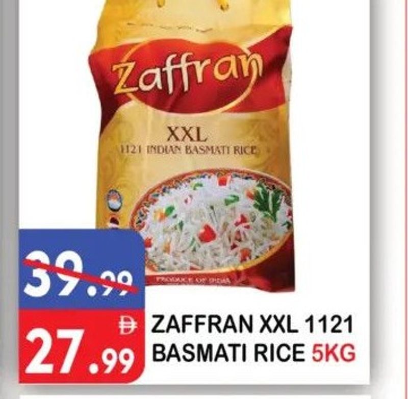 ZAFFRAN XXL 1121 BASMATI RICE 5KG