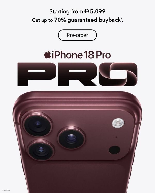 Sale On iPhone 18 Pro from Sharaf DG until 20th September