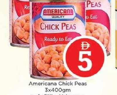 Americana Chick Peas 3x400gm