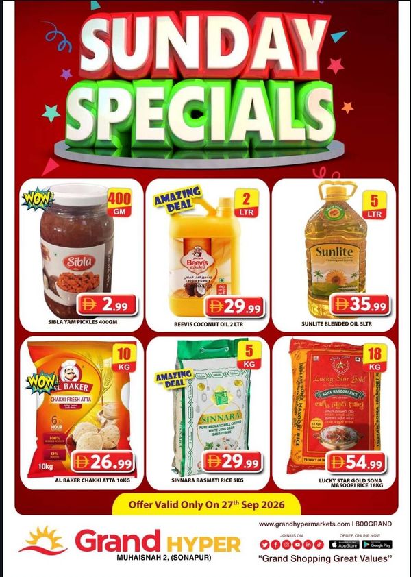 Sunday Specials
