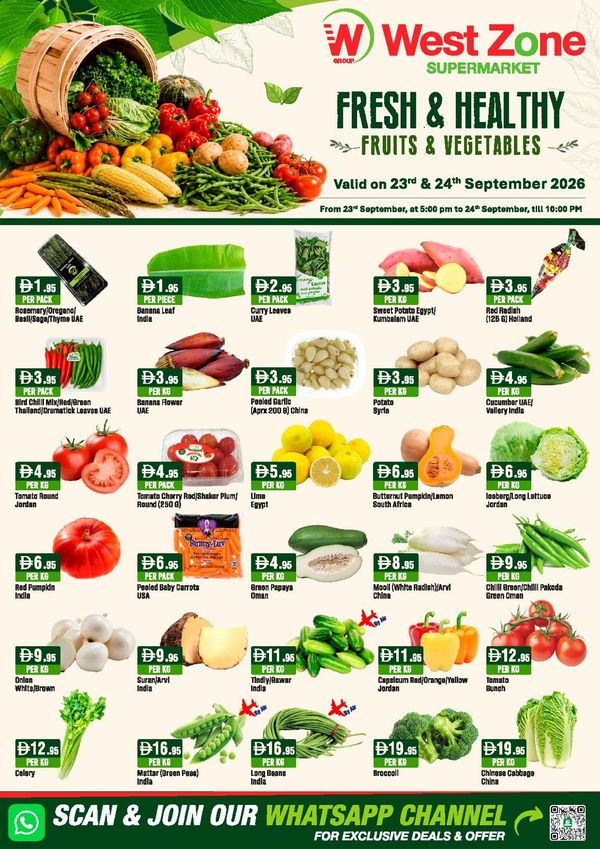 Fresh & Healthy from West Zone until 24th September