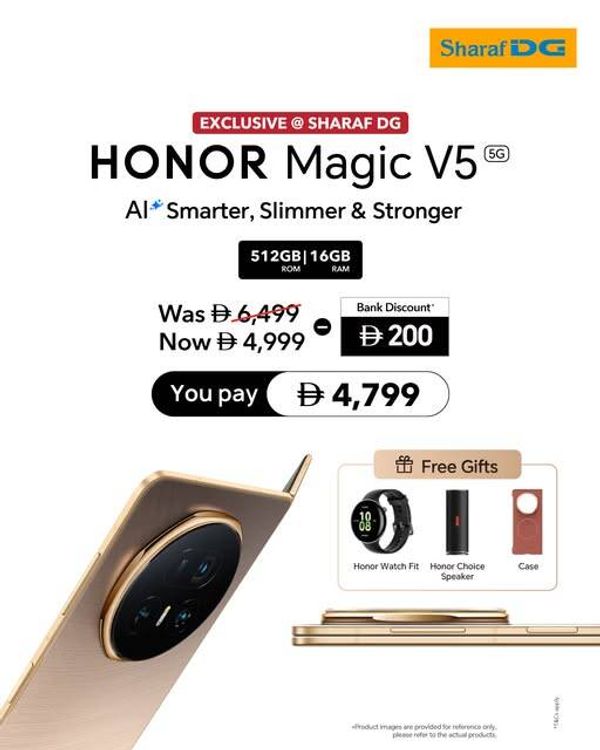 Sale On HONOR Magic V5 from Sharaf DG until 20th May