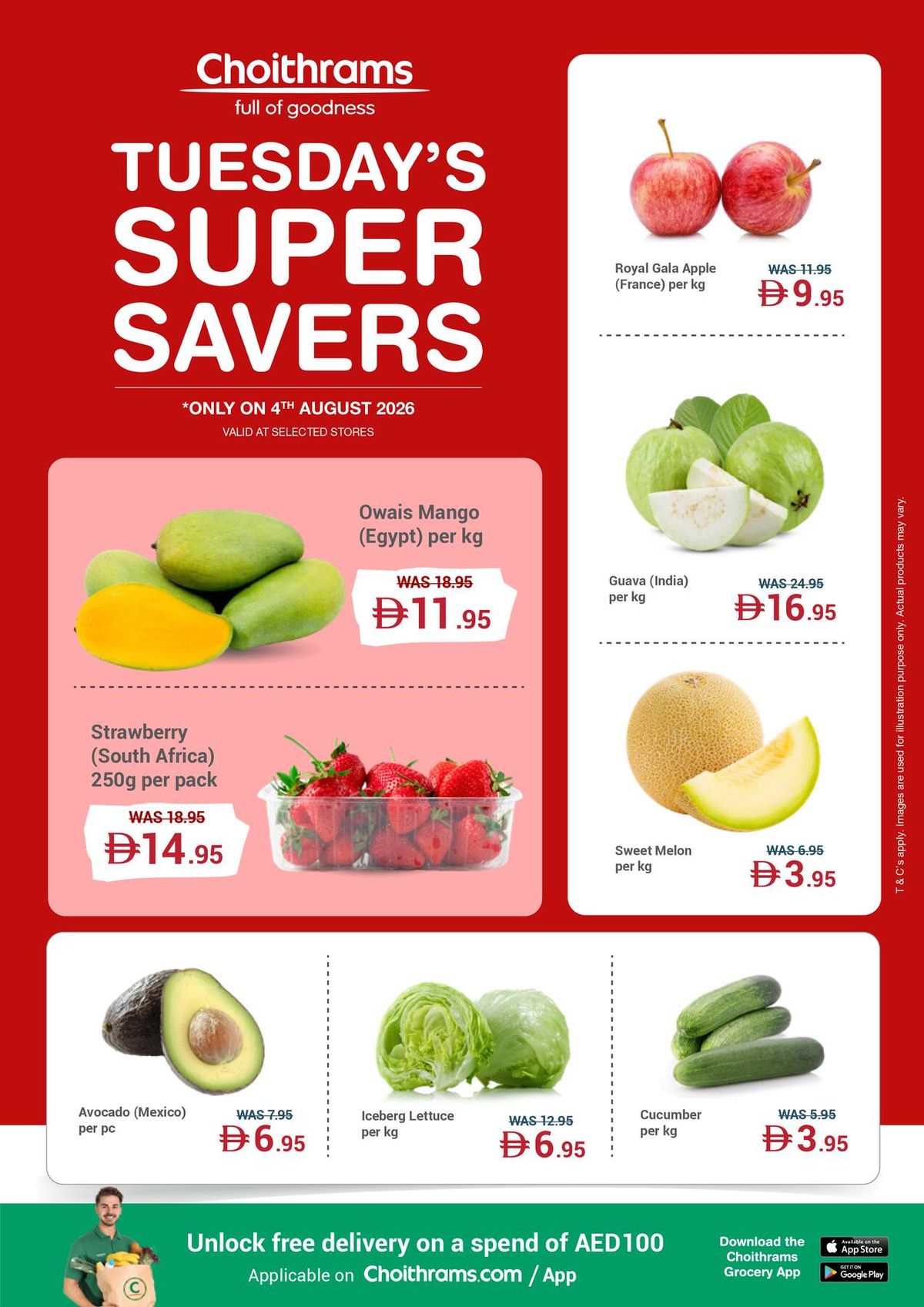 Tuesday's Super Savers from Choithrams until 4th August