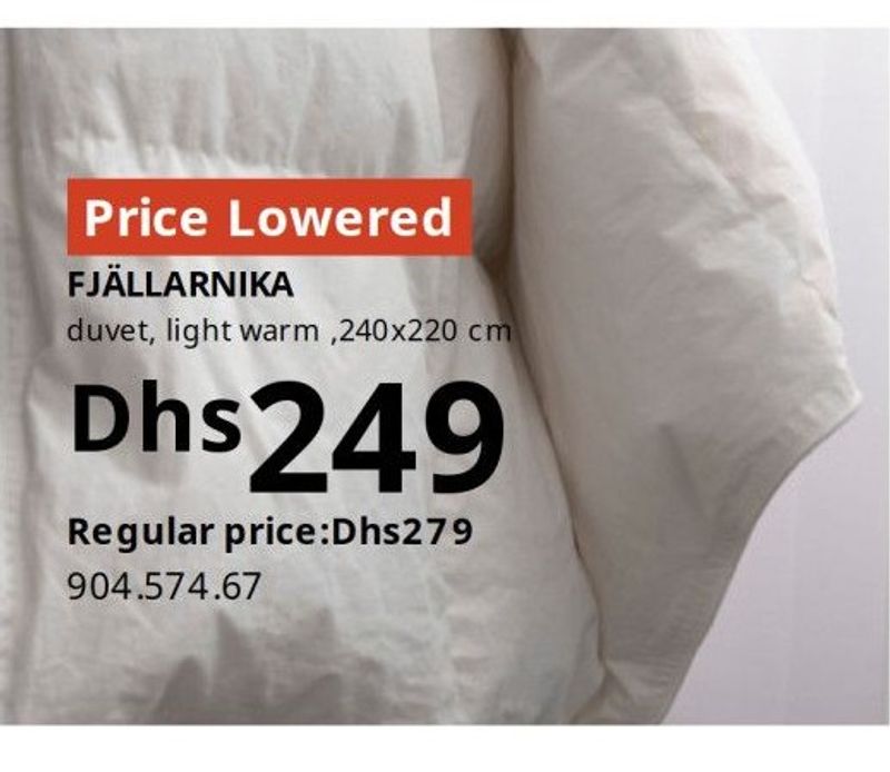 FJÄLLARNIKA duvet, light warm, 240x220 cm