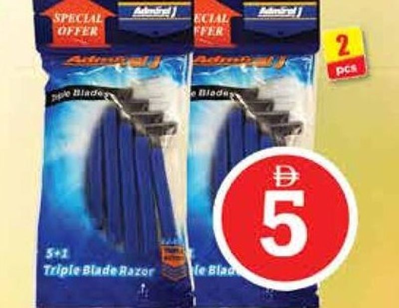 Admiral J Triple Blade Razor 2x5+1's