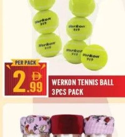 WERKON Tennis Ball 3 Pcs Pack