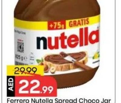 Ferrero Nutella Spread Choco Jar 825Gm