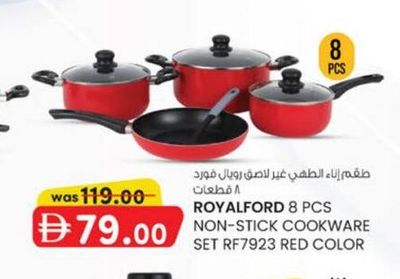 ROYALFORD 8 PCS NON-STICK COOKWARE SET RF7923 RED COLOR