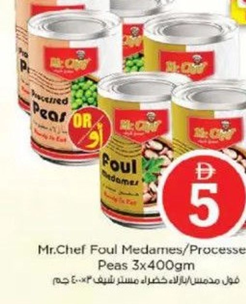 Mr.Chef Foul Medames/Processed Peas 3x400gm