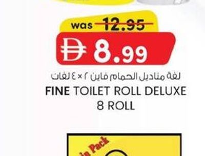 FINE TOILET ROLL DELUXE 8 ROLL