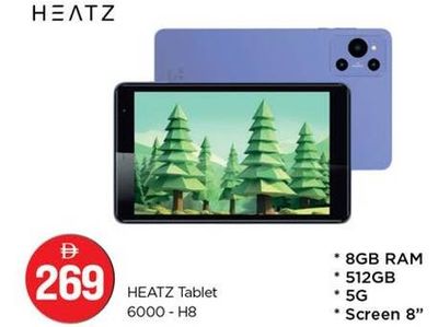 Heatz Tablet 6000-H8 8GB RAM 512GB 5G Screen 8"