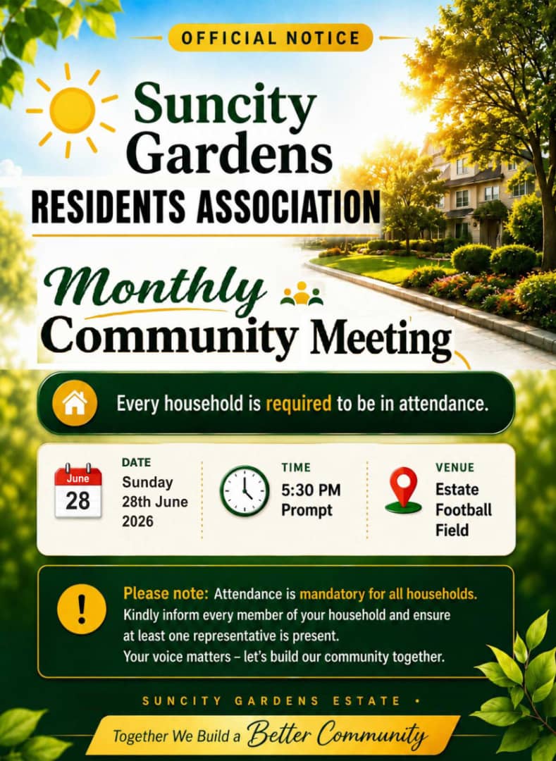 Suncity Gardens June Monthly General Meeting
