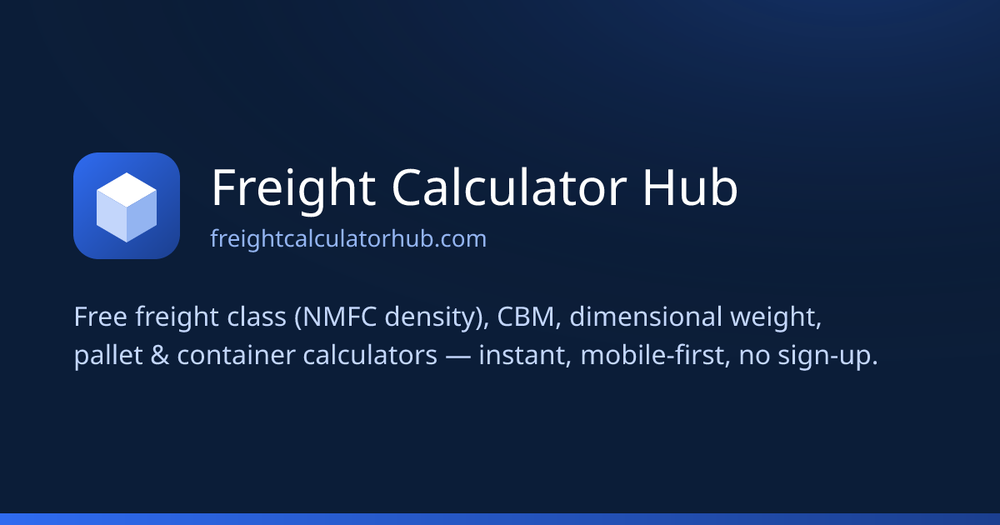 image of Freight Calculator Hub