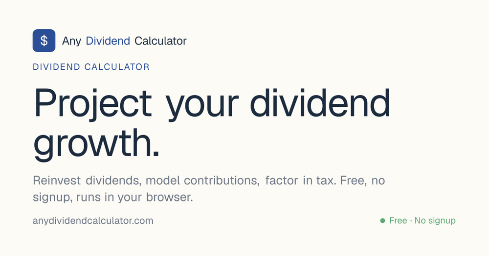 image of Any Dividend Calculator image of Any Dividend Calculator