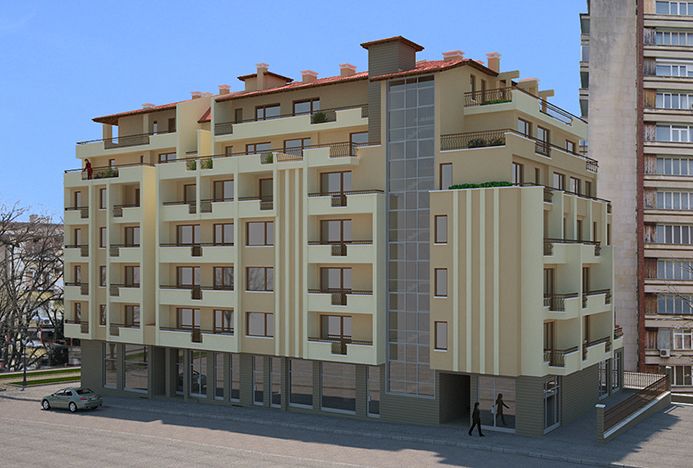 Three-six - storey residential building with underground garages and places for trade activity 14