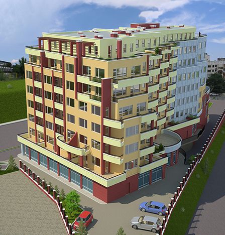 Three-seven - storey residential building with offices, underground garages on two levels and places for trade activity 8