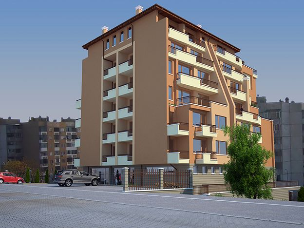 Three-six - storey residential building with underground garages and places for trade activity 4