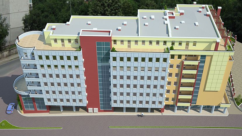 Three-seven - storey residential building with offices, underground garages on two levels and places for trade activity 5