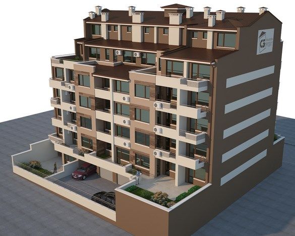 Six - storey residential building with underground garages and places for trade activity 4