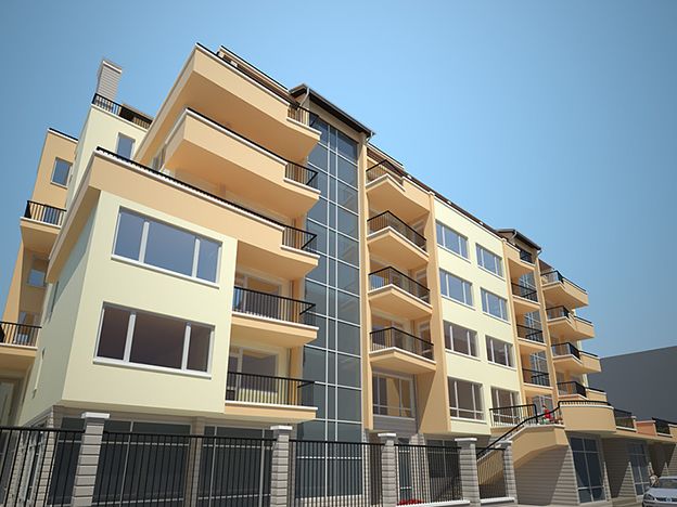 Three-six - storey residential building with underground garages and places for trade activity 4