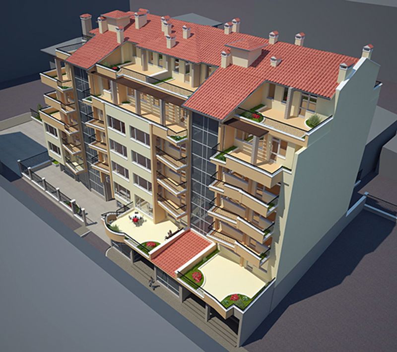 Three-six-storey residential building Emeneks-Piperka