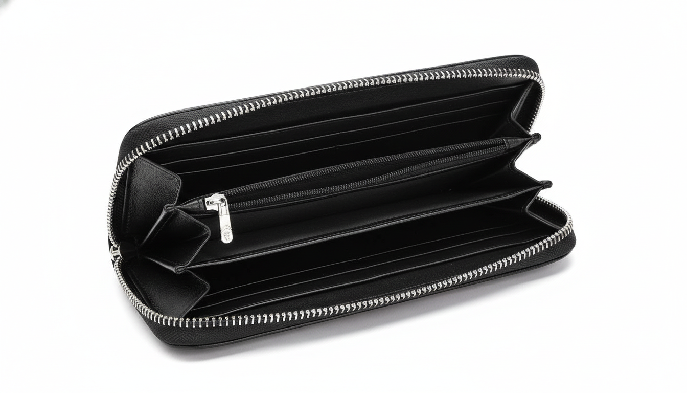 Billetera Porta chequera de cuero Khonzor