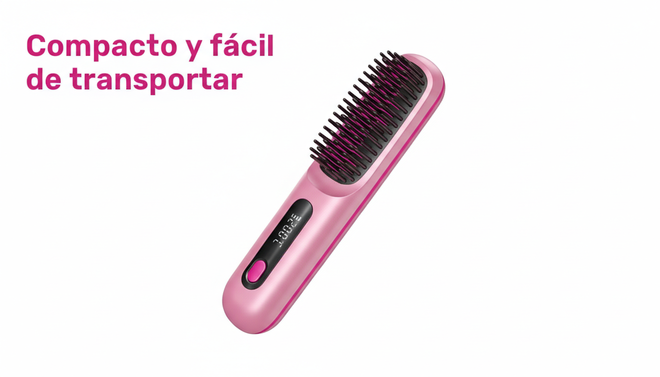 Cepillo Alisador Inalámbrico Portátil 