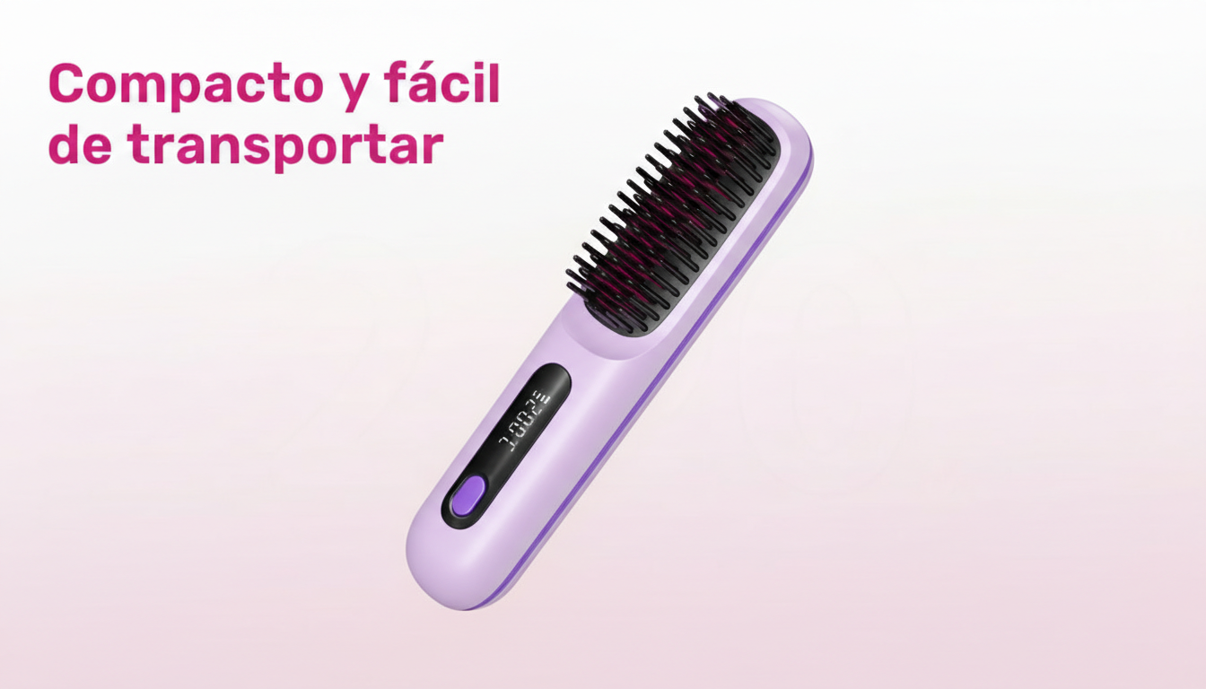 Cepillo Alisador Inalámbrico Portátil 